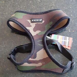 PUPPIA camo dog harness/collar